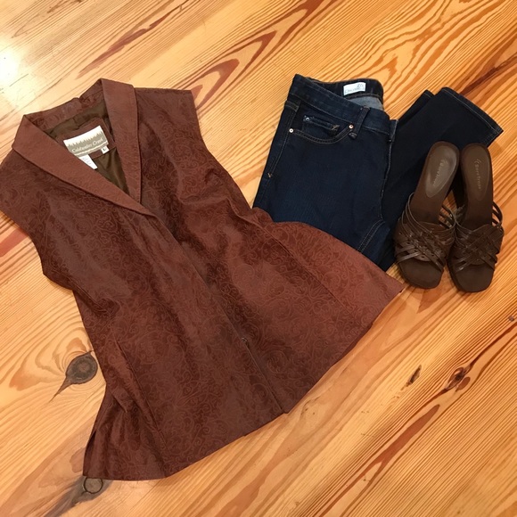 Coldwater Creek Jackets & Blazers - Final Price 100% leather vest Coldwater Creek